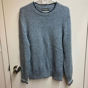 Men’s Eddie Bauer Blue Knit Crewneck Sweater size Small